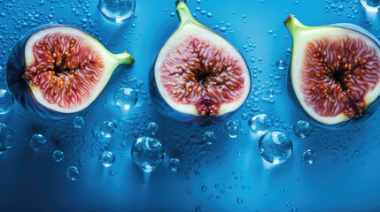 Fig fruit in front of colorful background