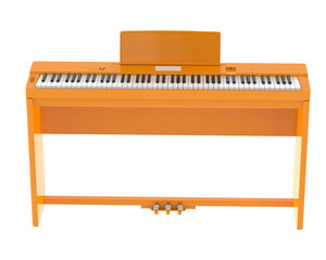 Fototapeta premium Digital piano isolated on background. 3d rendering - illustration