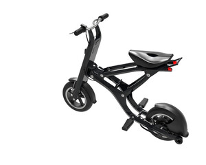 Electric bike isolated on background. 3d rendering - illustration