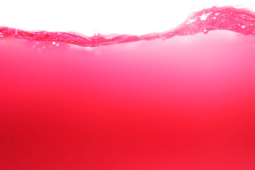 Blur clean water pink with water droplets and waves