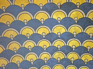 Fototapeta premium decorazione geometrica oro turchese 2513