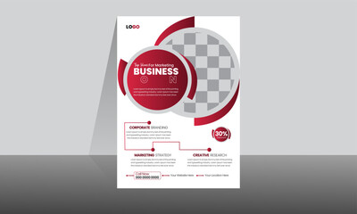 modern business flyer template, abstract business flyer and creative design, IT company flyer and editable vector template design