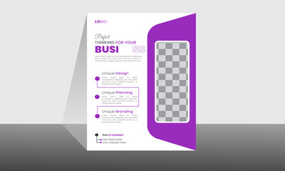 modern business flyer template, abstract business flyer and creative design, IT company flyer and editable vector template design