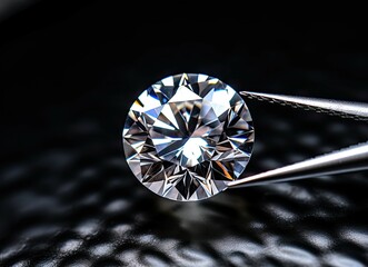 Diamond in tweezers