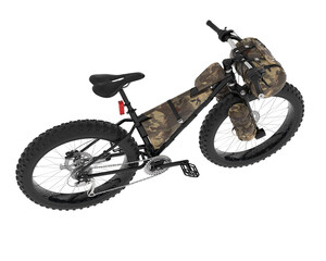 Mountain bike isolated on background. 3d rendering - illustration