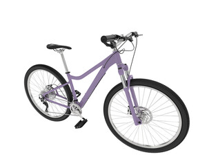 Fototapeta premium Mountain bike isolated on background. 3d rendering - illustration
