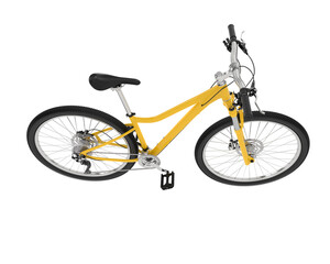 Fototapeta premium Mountain bike isolated on background. 3d rendering - illustration