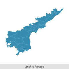 map of Andhra Pradesh is a state of India with districts