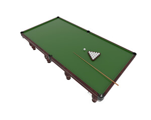 Pool table isolated on background. 3d rendering - illustration