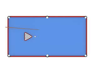 Pool table isolated on background. 3d rendering - illustration