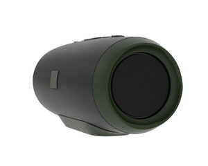 Portable speaker isolated on background. 3d rendering - illustration