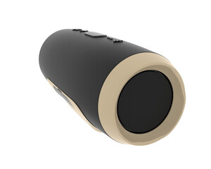 Portable speaker isolated on background. 3d rendering - illustration