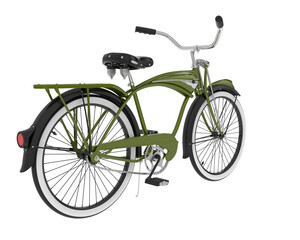 Retro bike isolated on background. 3d rendering - illustration