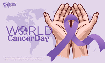 watercolor background world cancer day