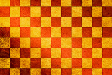 金と赤_市松模様_背景素材