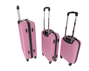 Travel suitcase isolated on background. 3d rendering - illustration