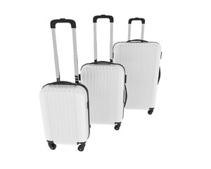 Travel suitcase isolated on background. 3d rendering - illustration