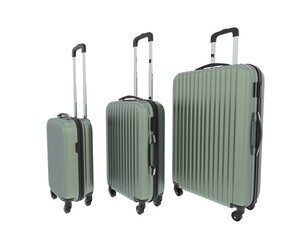 Travel suitcase isolated on background. 3d rendering - illustration