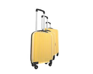 Travel suitcase isolated on background. 3d rendering - illustration