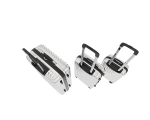 Travel suitcase isolated on background. 3d rendering - illustration