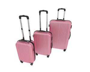 Travel suitcase isolated on background. 3d rendering - illustration