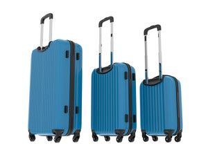 Travel suitcase isolated on background. 3d rendering - illustration