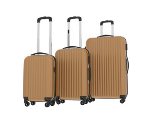 Travel suitcase isolated on background. 3d rendering - illustration