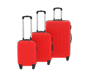 Travel suitcase isolated on background. 3d rendering - illustration