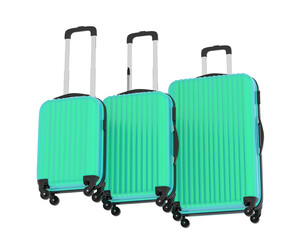 Travel suitcase isolated on background. 3d rendering - illustration