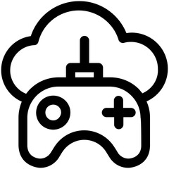 Cloud Gaming Vector Icon