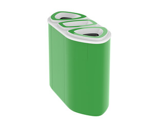 Trash bin isolated on background. 3d rendering - illustration