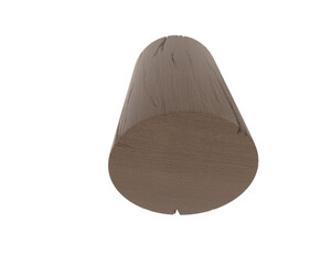 Tree trunk isolated on background. 3d rendering - illustration