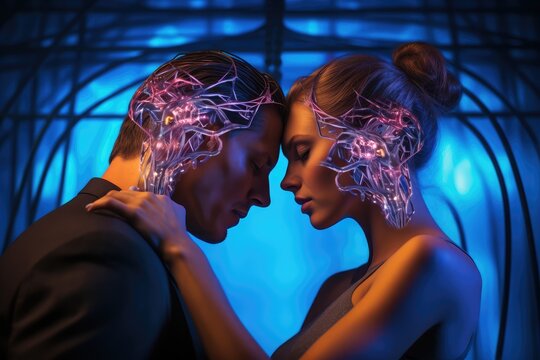 Sleep routine, sleep aids treatment. Human Brain sleep technology and environment, sleeping health and quality. Brain waves sleep assessment and physiology research, circadian rhythms deep sleep phase