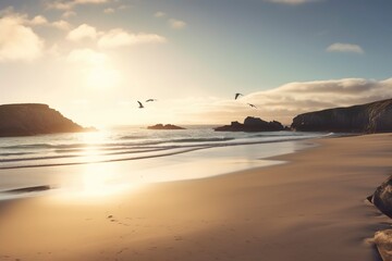 Obraz premium sunset at the beach