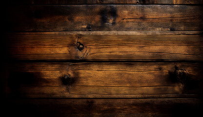 Obraz premium Wooden textured desktop background, generative AI