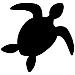 turtle sea silhouette