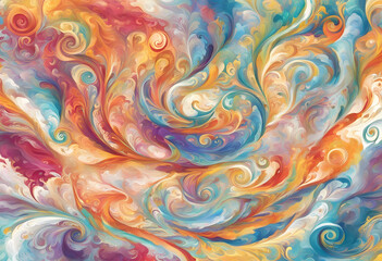 Multicolored swirls - Patterns.