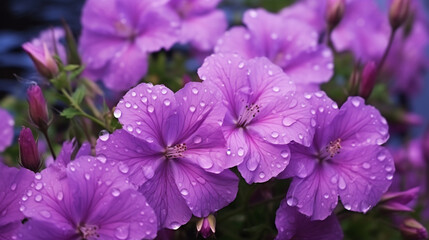 close up of purple flower created with Generative Ai