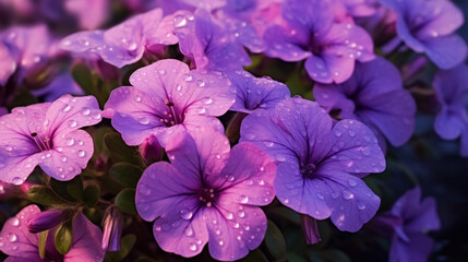 close up of purple flower created with Generative Ai