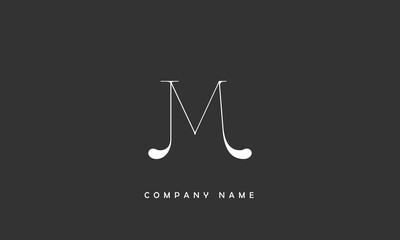 Fototapeta na wymiar JM, MJ, J, M Abstract Letters Logo Monogram