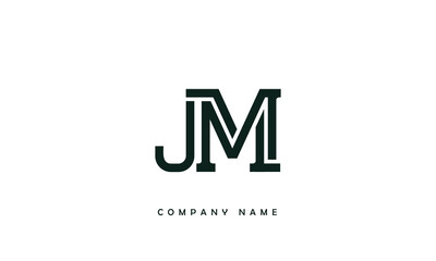 JM, MJ, J, M Abstract Letters Logo Monogram