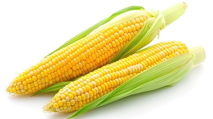 Corn on isolated white background.