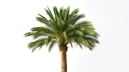 date palm on isolated white background.