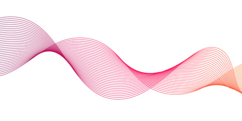 Seamless wave pattern of pink colored stripes.,Vector illustration. Banner, poster waves design.Vector high solution illustration background.Wave with lines created using blend tool.Curved wavy line, 