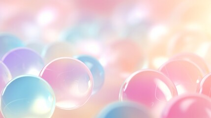 Abstract, soft-focused light orbs in soothing pastel colors - obrazy, fototapety, plakaty