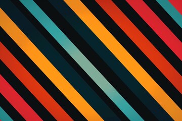 Striking Vintage Vibes: 1980s Vector Design Featuring Retro Colors on a Black Background, Perfect for Wallpaper or Graphic Projects