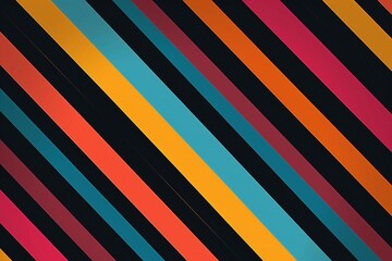 Striking Vintage Vibes: 1980s Vector Design Featuring Retro Colors on a Black Background, Perfect for Wallpaper or Graphic Projects