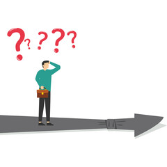 Path was tied in knots unable to walk on, Vector illustration in flat style

