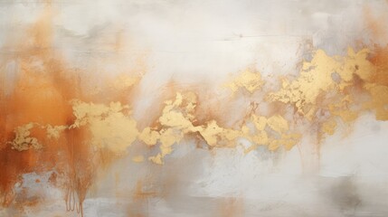 Abstract painting with gold accents, modern decoration, contemporary art