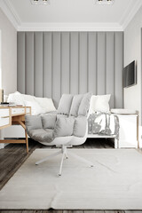 3d rendering contemporary modern interior design